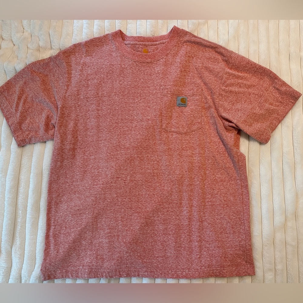 Carhartt Men's Heathered Red Short Sleeve Tee